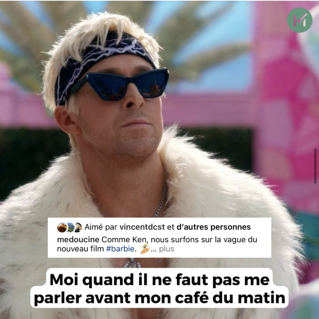 Image photo humoristique reprenant le film Barbie pour les réseaux sociaux et notamment Instagram et Facebook